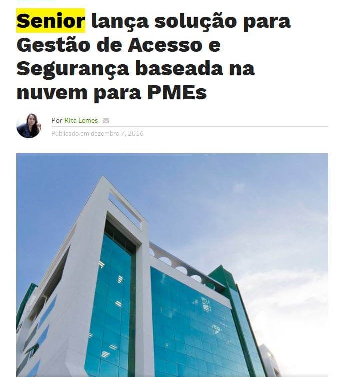 ATUTEC | Senior lança solução para Gestão de Acesso e Segurança baseada na nuvem para PMEs