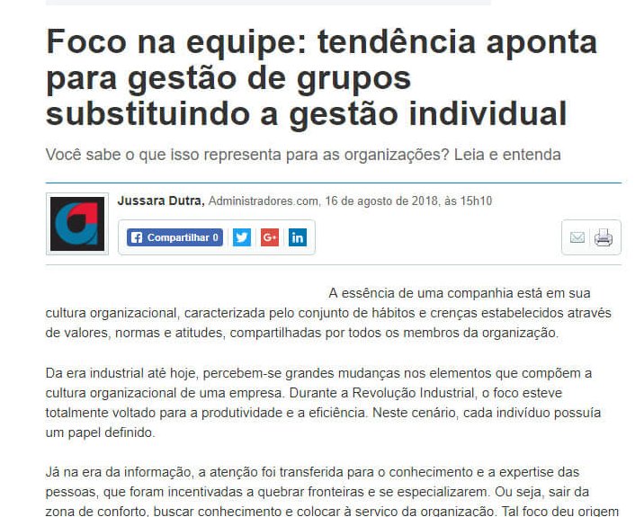 ADMINISTRADORES | Foco na equipe: tendência aponta para gestão de grupos substituindo a gestão individual