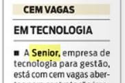 O DIA | Senior contrata para mais de 100 vagas